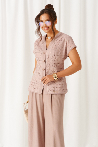 Брюки, жакет Beautiful&Free 6474 какао - фото 2