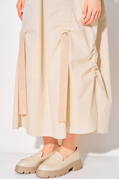 Платье Laikony L-254 бежевый - фото 10