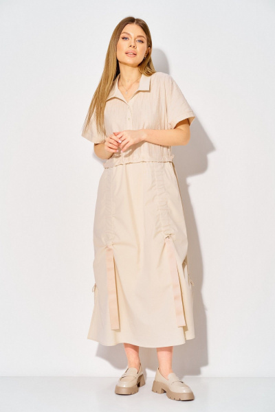Платье Laikony L-254 бежевый - фото 6