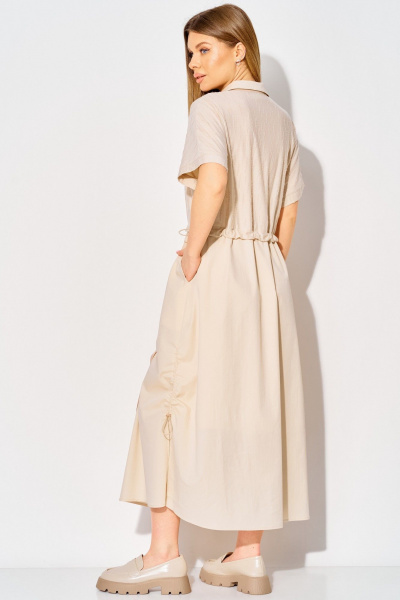 Платье Laikony L-254 бежевый - фото 3
