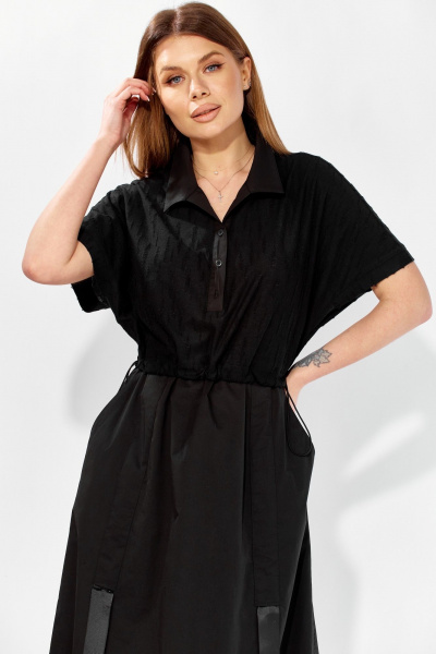 Платье Laikony L-254 черный - фото 3