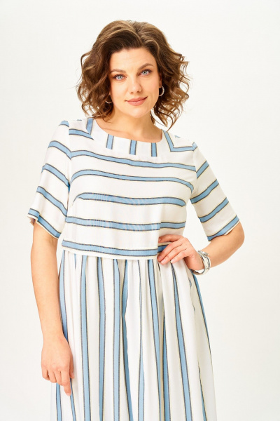 Платье Michel chic 2165/1 голубой_штрих - фото 6