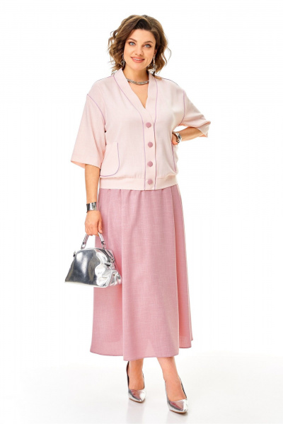 Жакет, юбка Aira Style 24143 пыльная_роза - фото 5