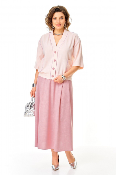 Жакет, юбка Aira Style 24143 пыльная_роза - фото 3