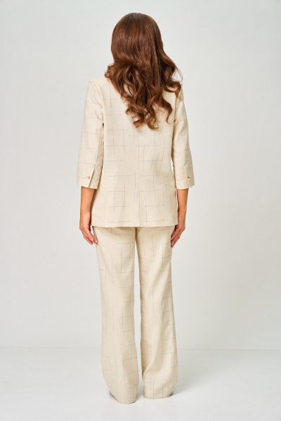 Брюки, жакет LeNata 20554 бежевый-в-клетку - фото 8