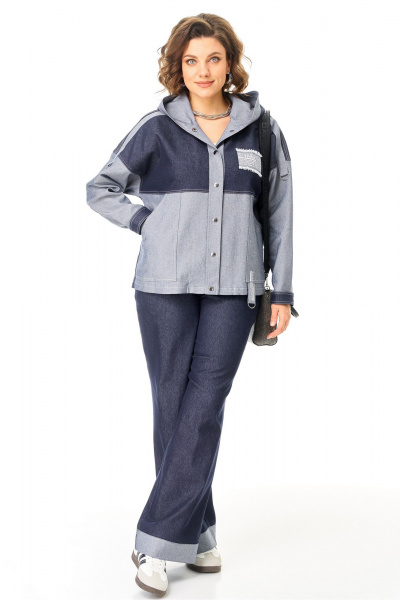 Брюки, жакет Aira Style 24223 синий - фото 7