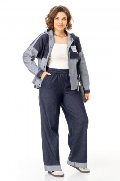 Брюки, жакет Aira Style 24223 синий - фото 5