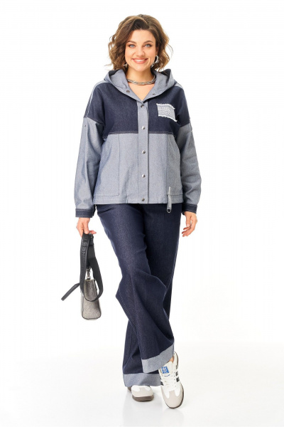 Брюки, жакет Aira Style 24223 синий - фото 1