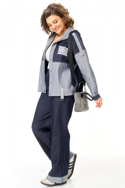 Брюки, жакет Aira Style 24223 синий - фото 3