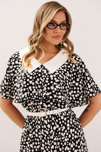 Платье Anastasia 1369 черный-горох - фото 13