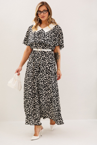 Платье Anastasia 1369 черный-горох - фото 8