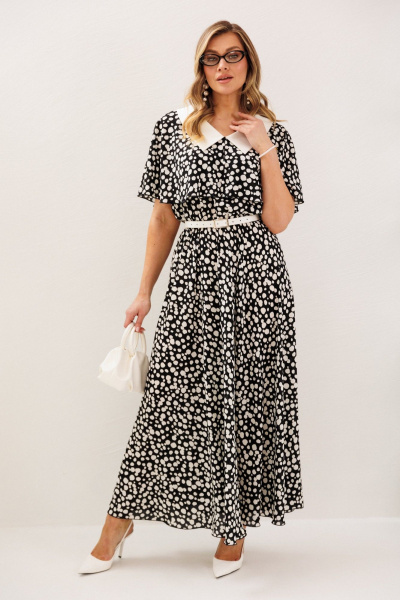 Платье Anastasia 1369 черный-горох - фото 7