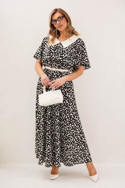 Платье Anastasia 1369 черный-горох - фото 4