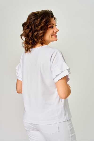 Джемпер Rumoda 2069 белый/бирюза - фото 10