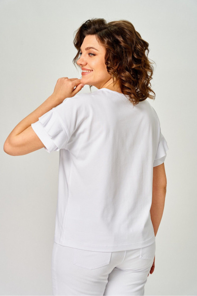 Джемпер Rumoda 2069 белый/лаванда - фото 12