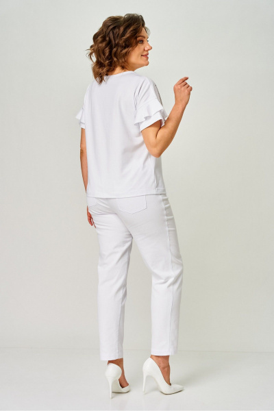 Джемпер Rumoda 2069 белый/лаванда - фото 11