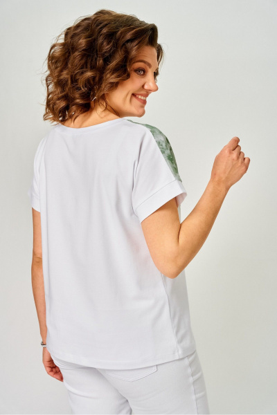 Джемпер Rumoda 2258 зеленый_белый - фото 11