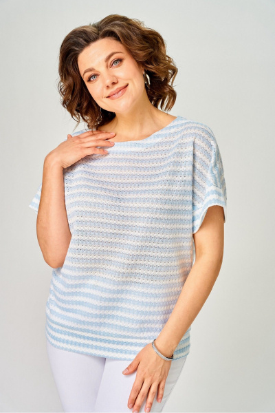 Джемпер Rumoda 2262 светло-голубой - фото 5