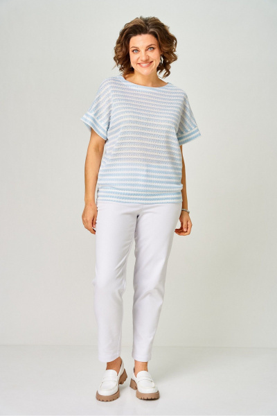 Джемпер Rumoda 2262 светло-голубой - фото 4