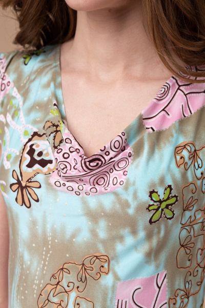 Платье Линия Л Б-88 оттенки/бирюзы - фото 2