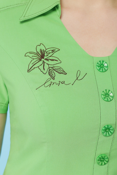 Платье Линия Л Б-999 зелёный - фото 2