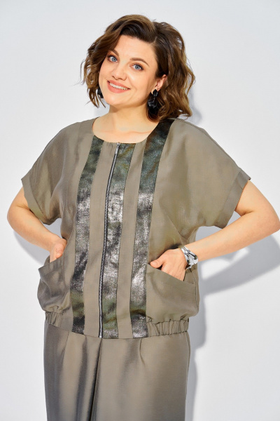 Жакет, юбка ANASTASIA MAK 1320 мох - фото 17
