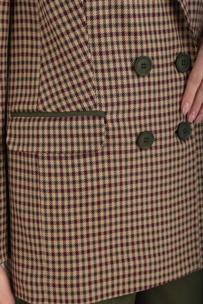 Жакет, шорты Vilena 606 песок+зеленый - фото 3