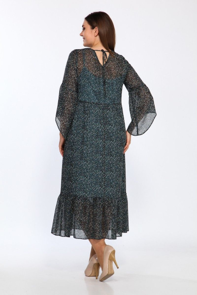 Платье, туника Lady Style Classic 1802/2 черный-зеленый - фото 5