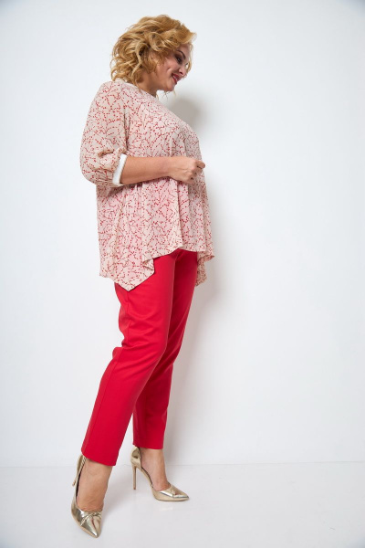 Блуза, брюки Michel chic 1247 красный - фото 3