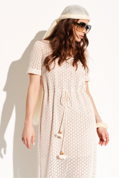 Платье ELLETTO 11148 бежевый - фото 5