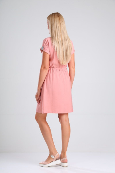 Платье Vilena 617 розовый - фото 4