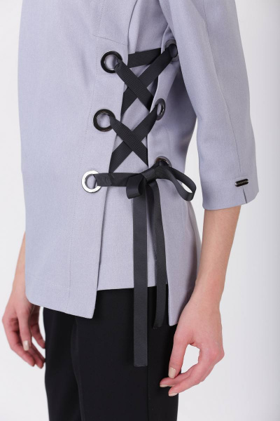 Блуза, брюки Verita 1143 серый/черный - фото 2