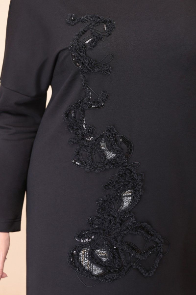 Платье Линия Л Б-1830 черный-клетка - фото 2