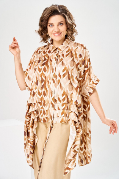 Блуза, брюки Romanovich Style 2-2917 кэмел - фото 12