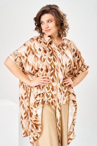 Блуза, брюки Romanovich Style 2-2917 кэмел - фото 5