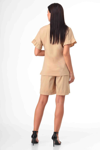 Блуза, шорты Talia fashion 360 бежевый - фото 7