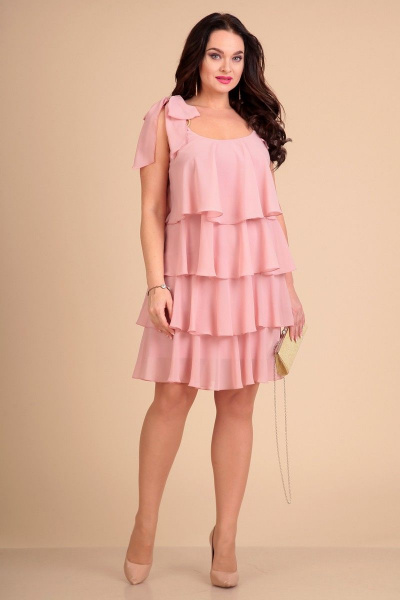 Платье Liona Style 616 нежно-розовый - фото 1
