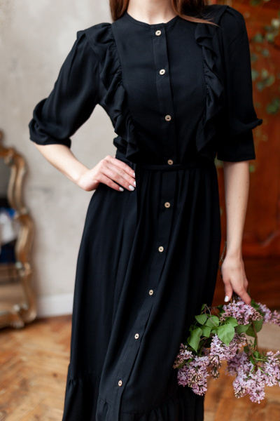 Платье KRASA - Danaida 264-21 черный - фото 5