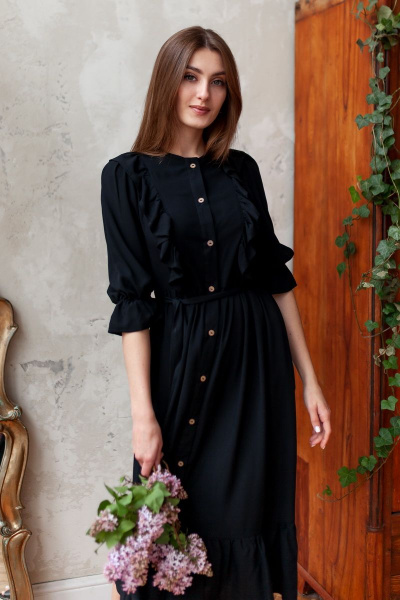 Платье KRASA - Danaida 264-21 черный - фото 4
