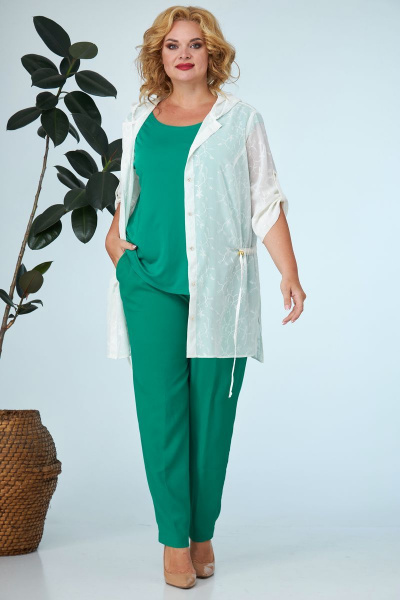 Блуза, брюки, топ Anastasia 660 зеленый - фото 1
