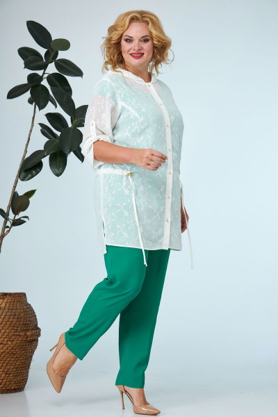 Блуза, брюки, топ Anastasia 660 зеленый - фото 2
