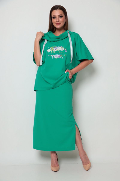 Джемпер, юбка Michel chic 1248   зеленый - фото 1