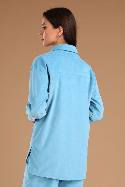 Рубашка Viola Style 1125 голубой - фото 3