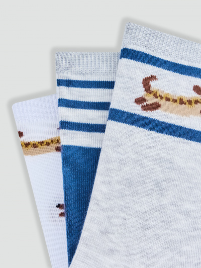 Носки Mark Formelle 430A-3573/B3-263430A св.сер.меланж_белый_джинсовый_рис.3573 - фото 3
