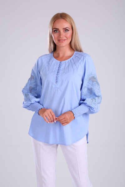 Блуза SandyNa 13955 голубой - фото 1