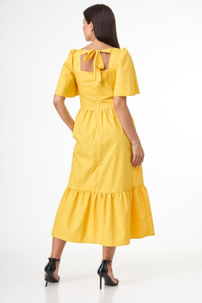 Платье Anelli 1058 желтый - фото 8