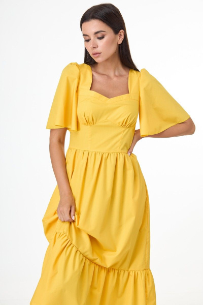 Платье Anelli 1058 желтый - фото 5