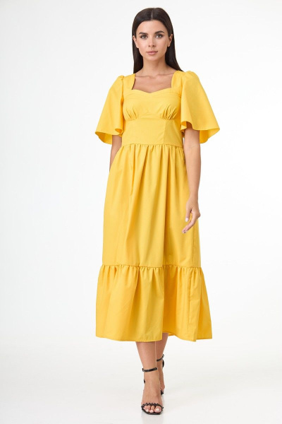 Платье Anelli 1058 желтый - фото 4