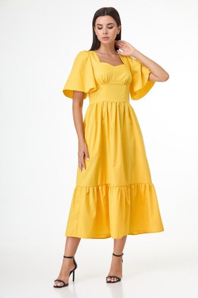 Платье Anelli 1058 желтый - фото 3
