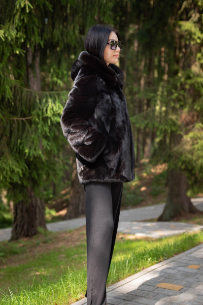 Шуба Мехофф Марлен 70/223-520 темно-коричневый - фото 7